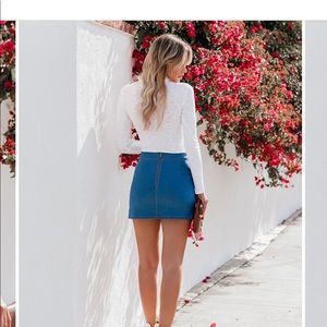 Denim, stretch, skirt!